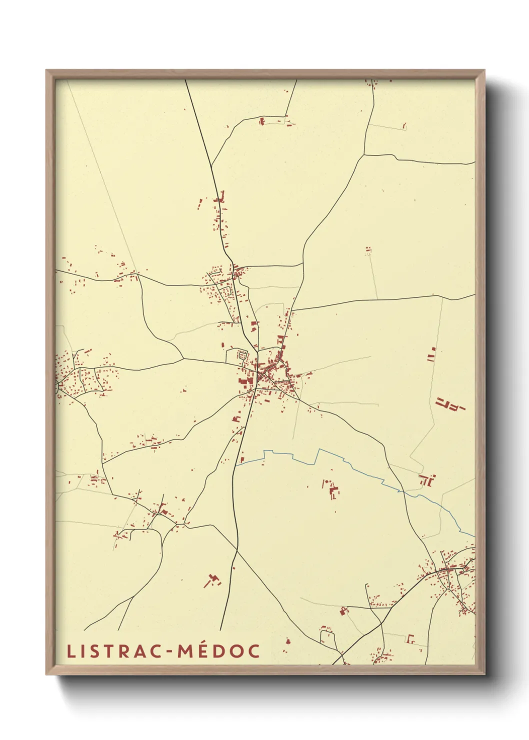 Un poster carteListrac-Médoc