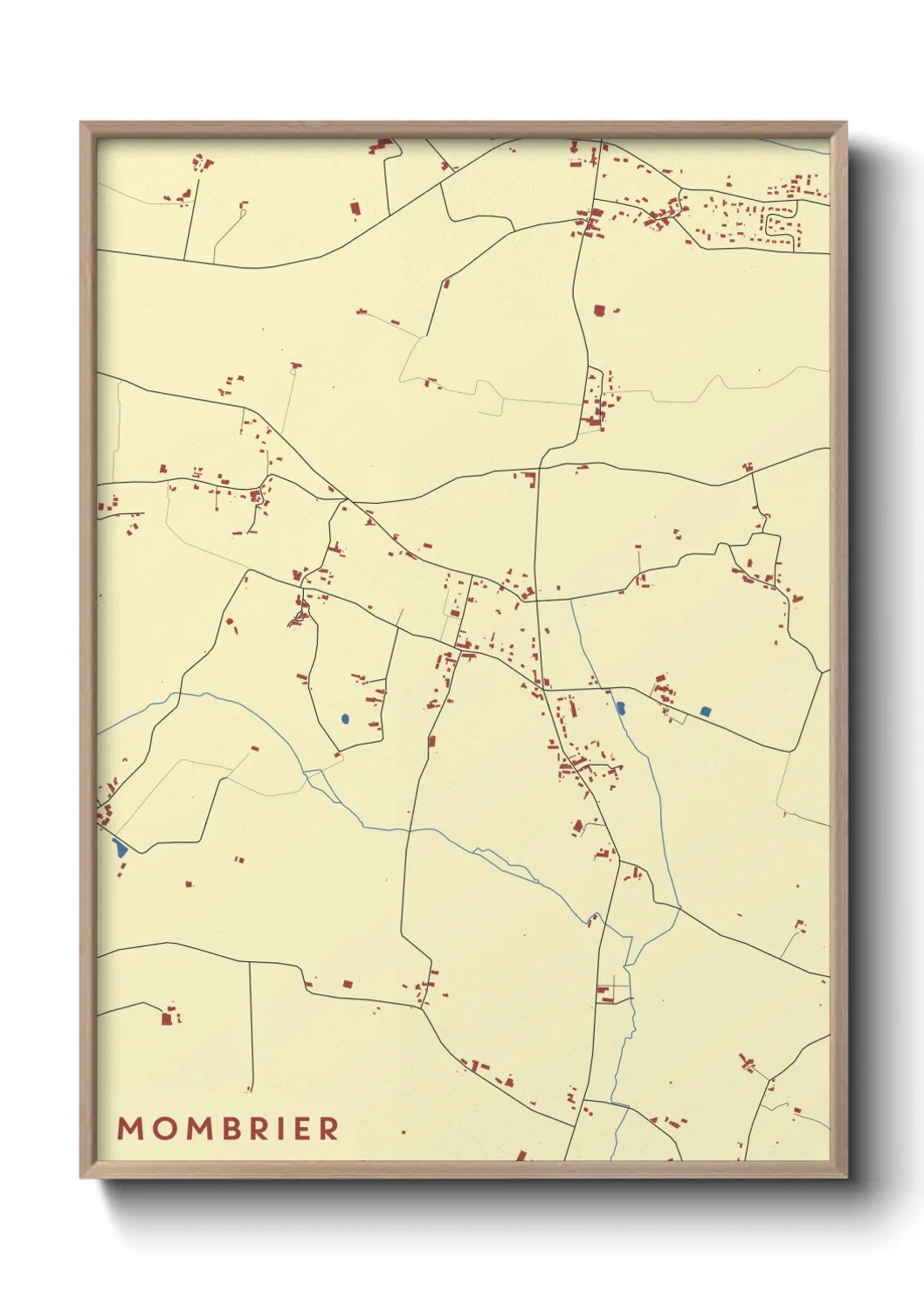 Une affiche de carte sur Mombrier