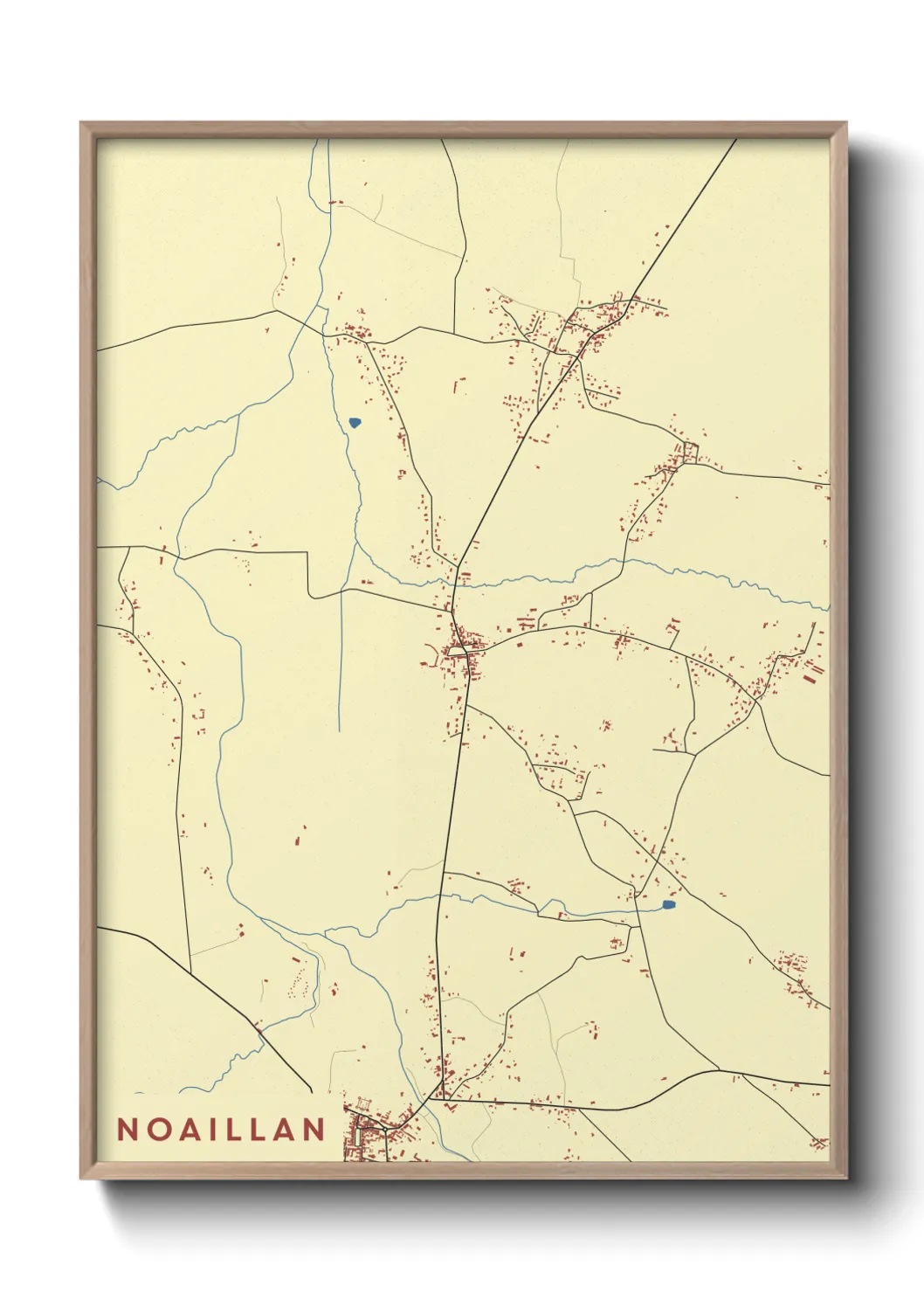 Une affiche de carte sur Noaillan