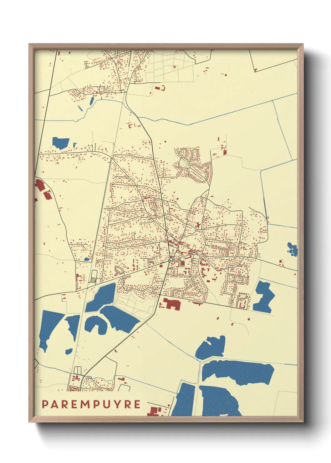 Une affiche de carte sur Parempuyre