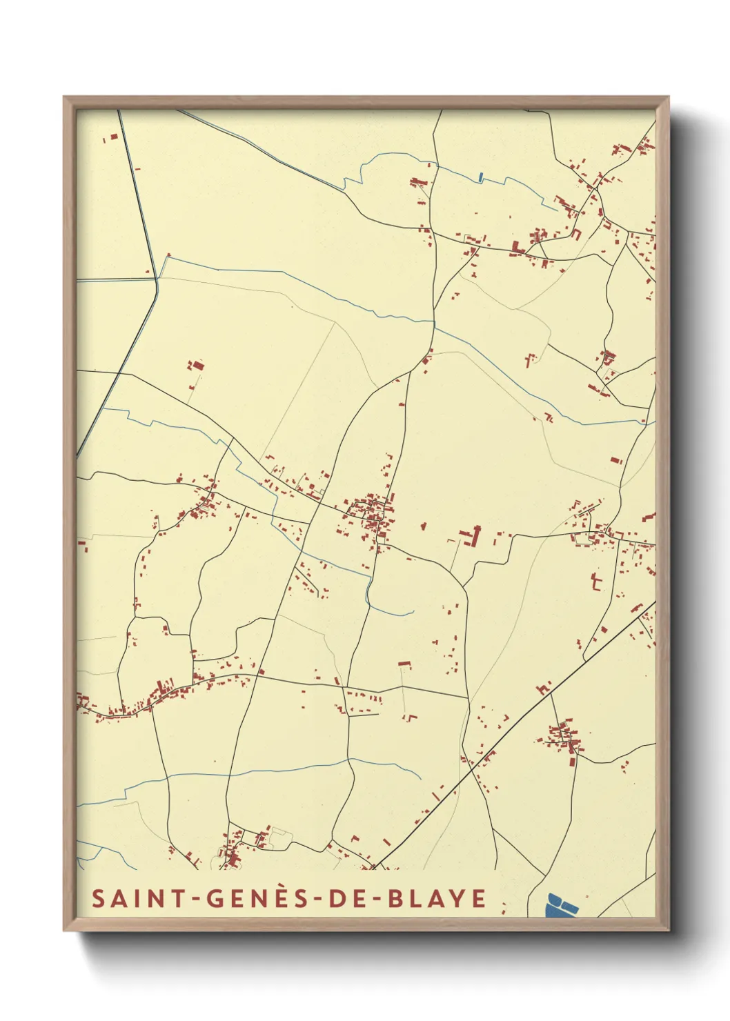 Un poster carteSaint-Genès-de-Blaye