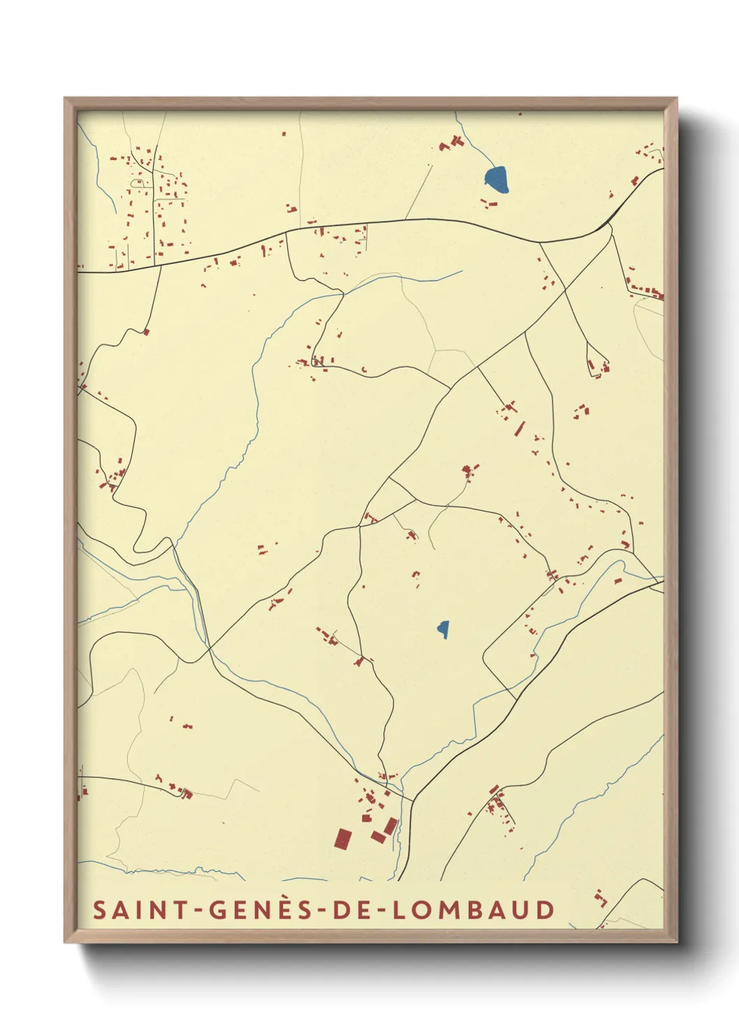 Un poster carteSaint-Genès-de-Lombaud