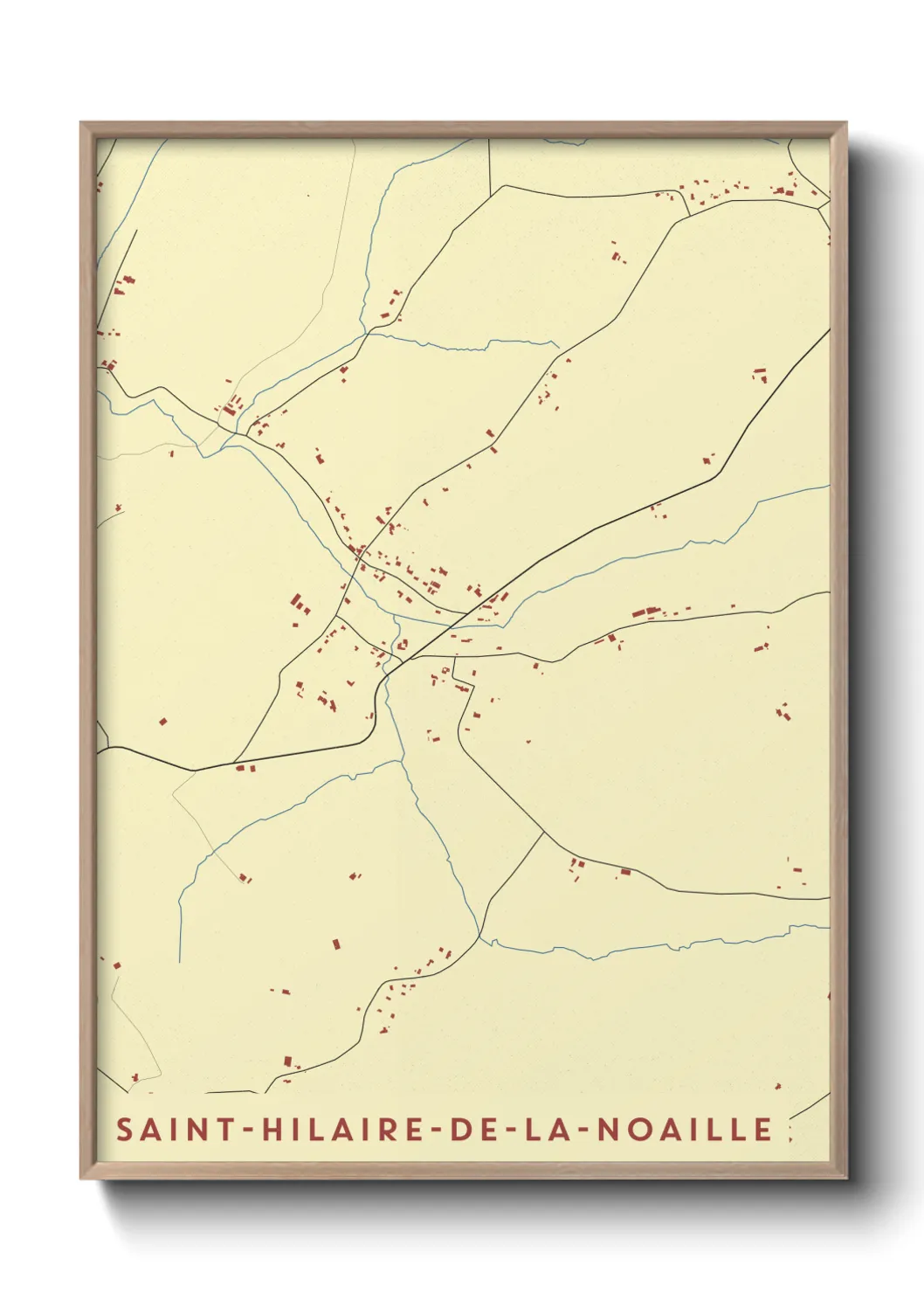 Un poster carteSaint-Hilaire-de-la-Noaille