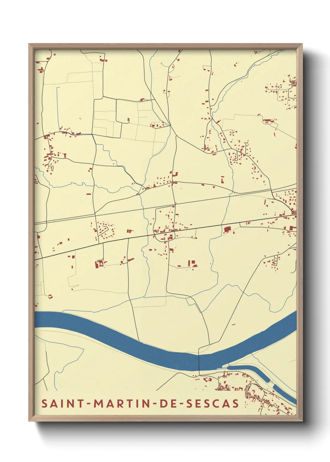 Un poster carteSaint-Martin-de-Sescas