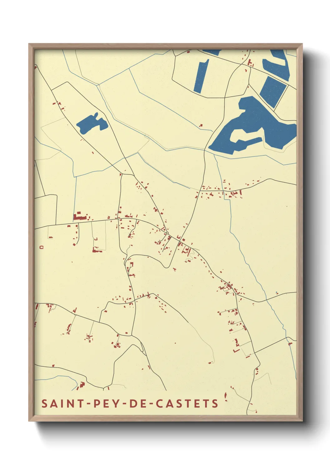 Un poster carteSaint-Pey-de-Castets