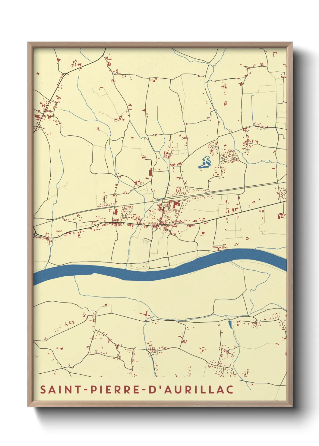 Un poster carteSaint-Pierre-d'Aurillac