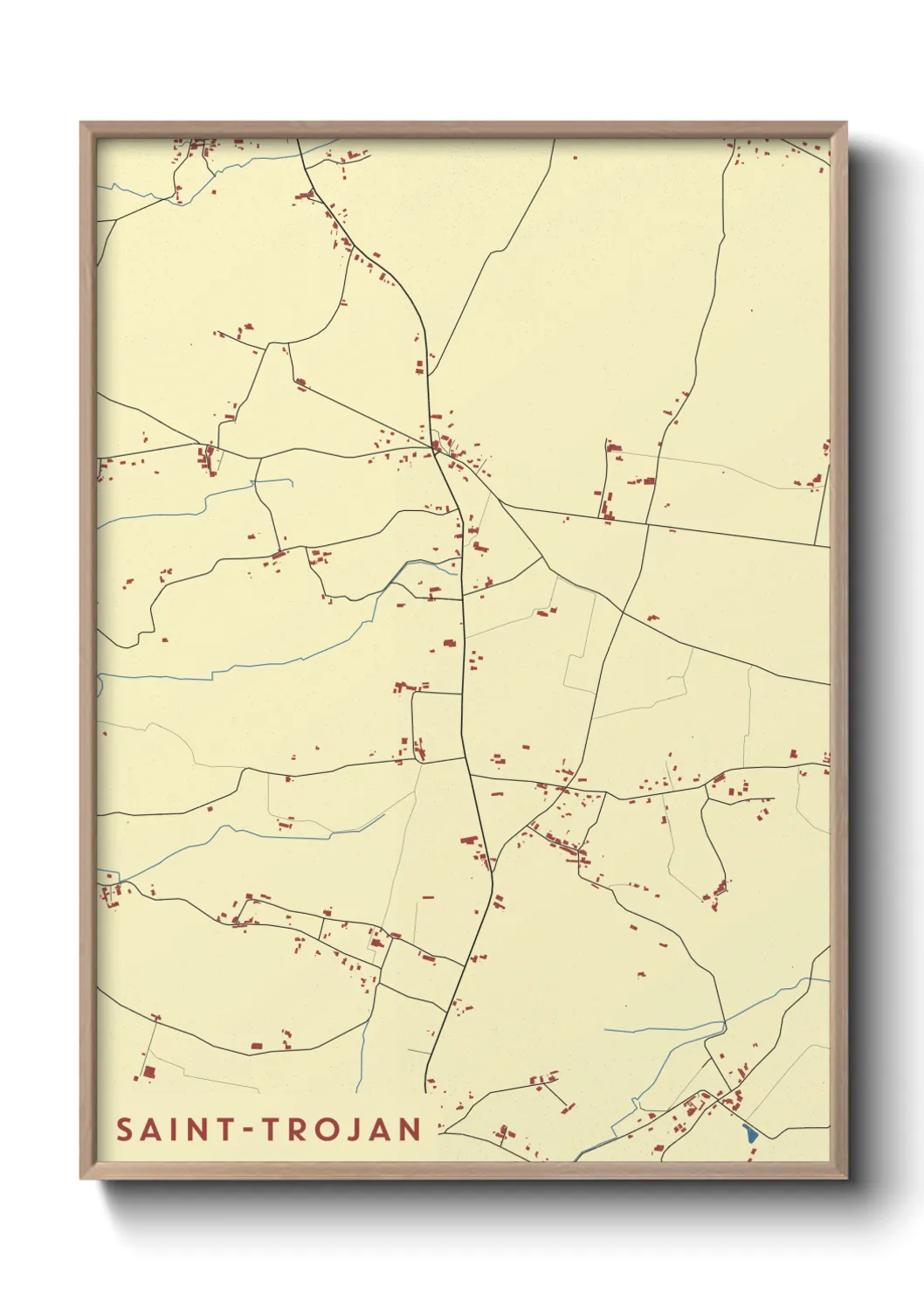 Une affiche de carte sur Saint-Trojan