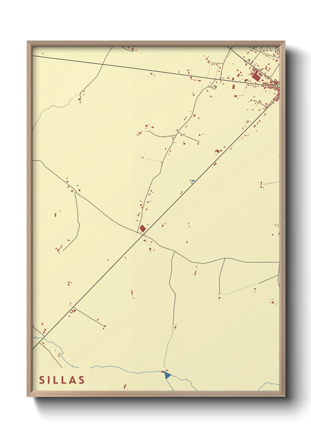 Une affiche de carte sur Sillas