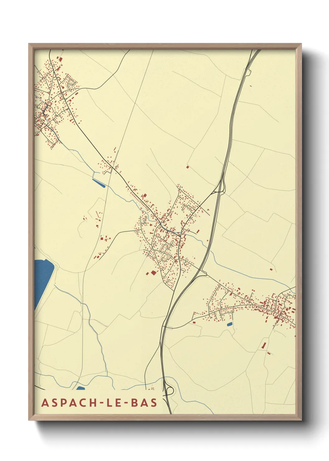 Un poster carteAspach-le-Bas