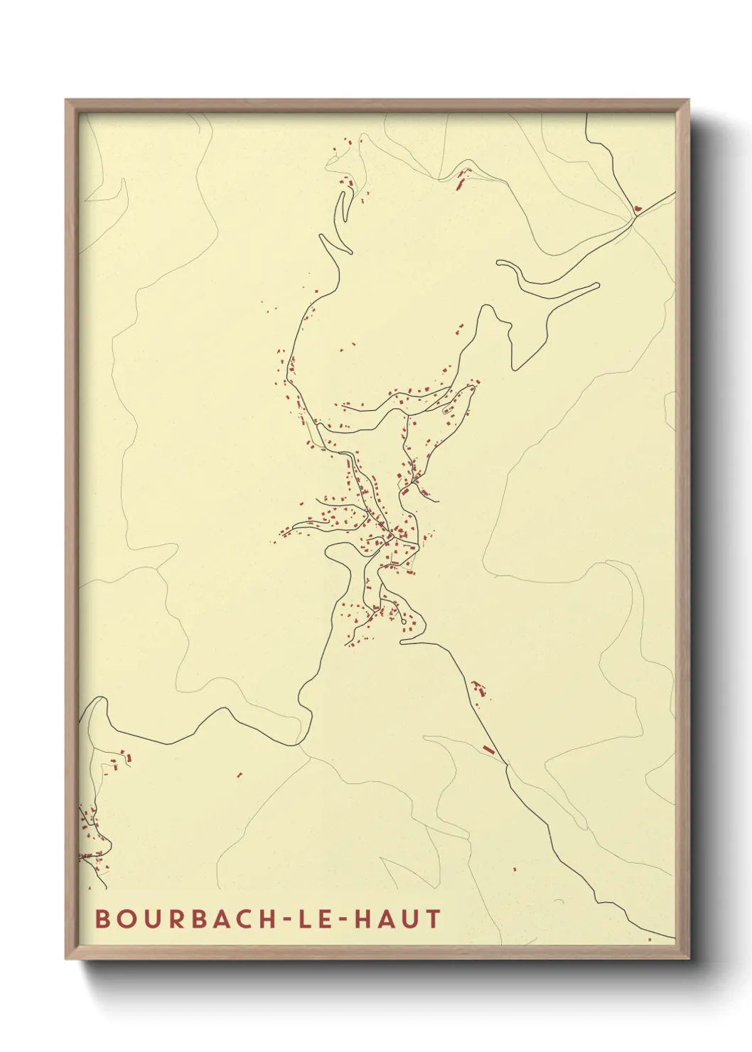 Un poster carteBourbach-le-Haut