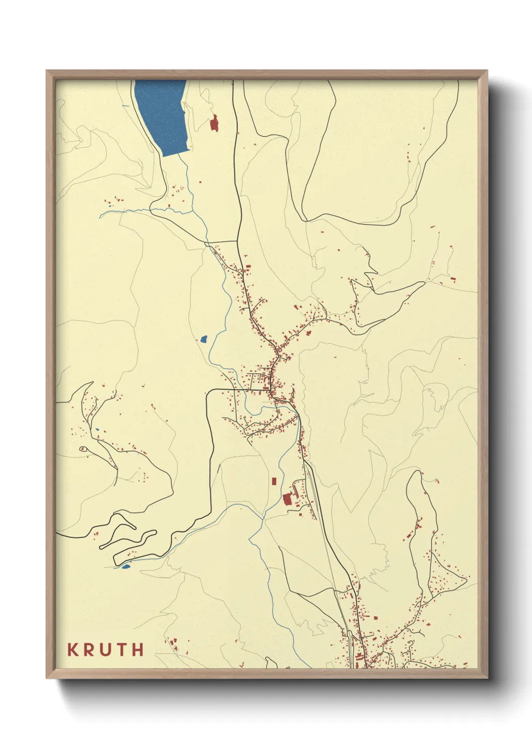 Une affiche de carte sur Kruth