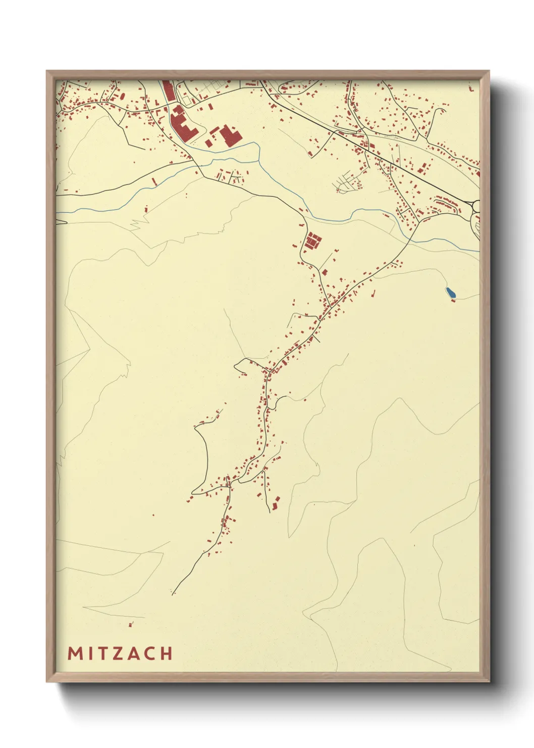 Une affiche de carte sur Mitzach