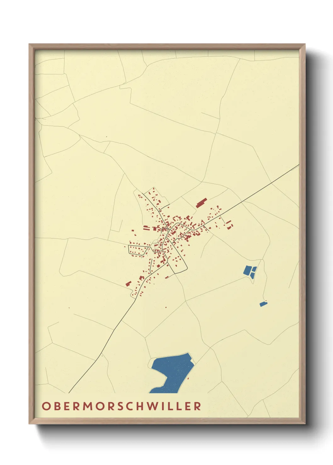 Une affiche de carte sur Obermorschwiller