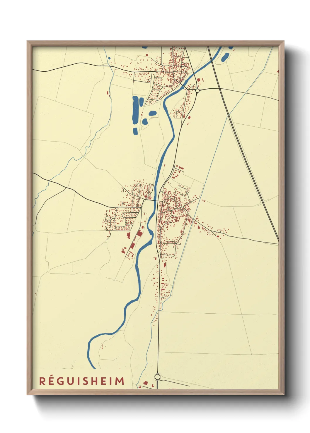 Une affiche de carte sur Réguisheim