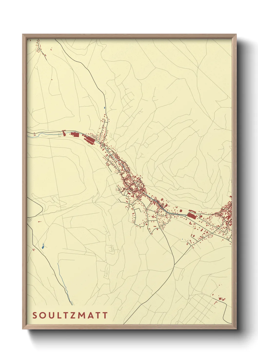 Une affiche de carte sur Soultzmatt