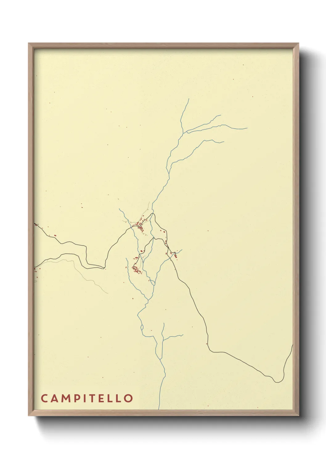 Une affiche de carte sur Campitello