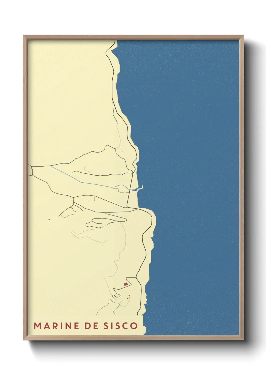 Une affiche de carte sur Marine de Sisco