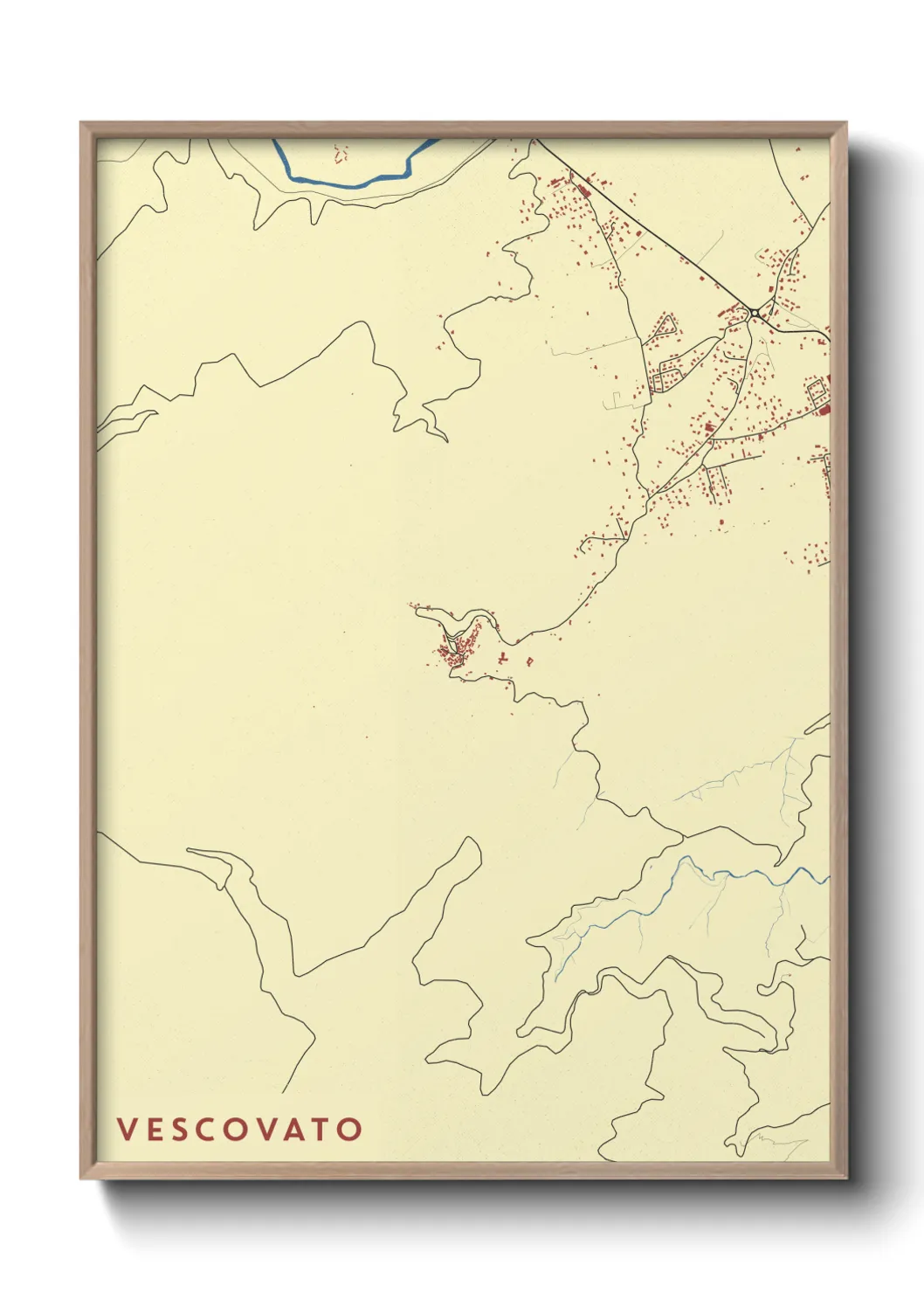 Une affiche de carte sur Vescovato