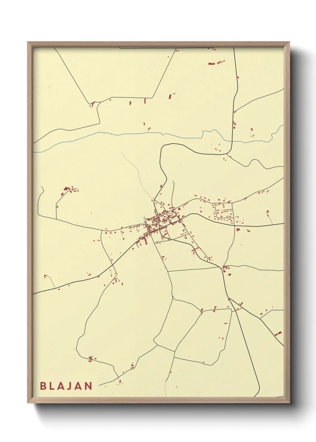 Une affiche de carte sur Blajan