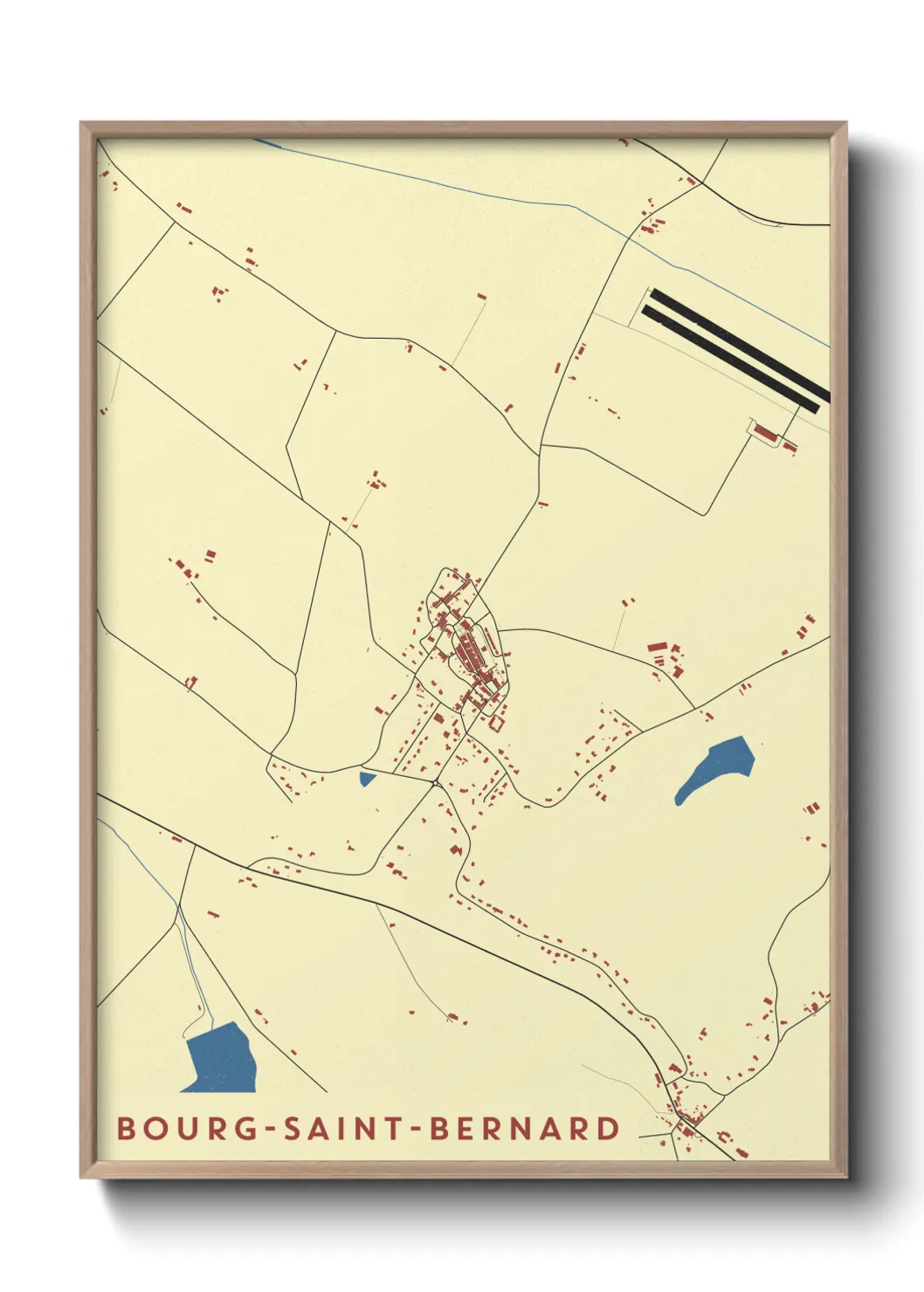 Un poster carteBourg-Saint-Bernard