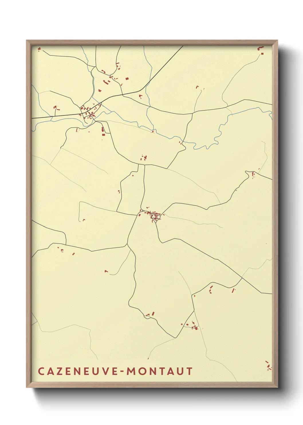 Un poster carteCazeneuve-Montaut