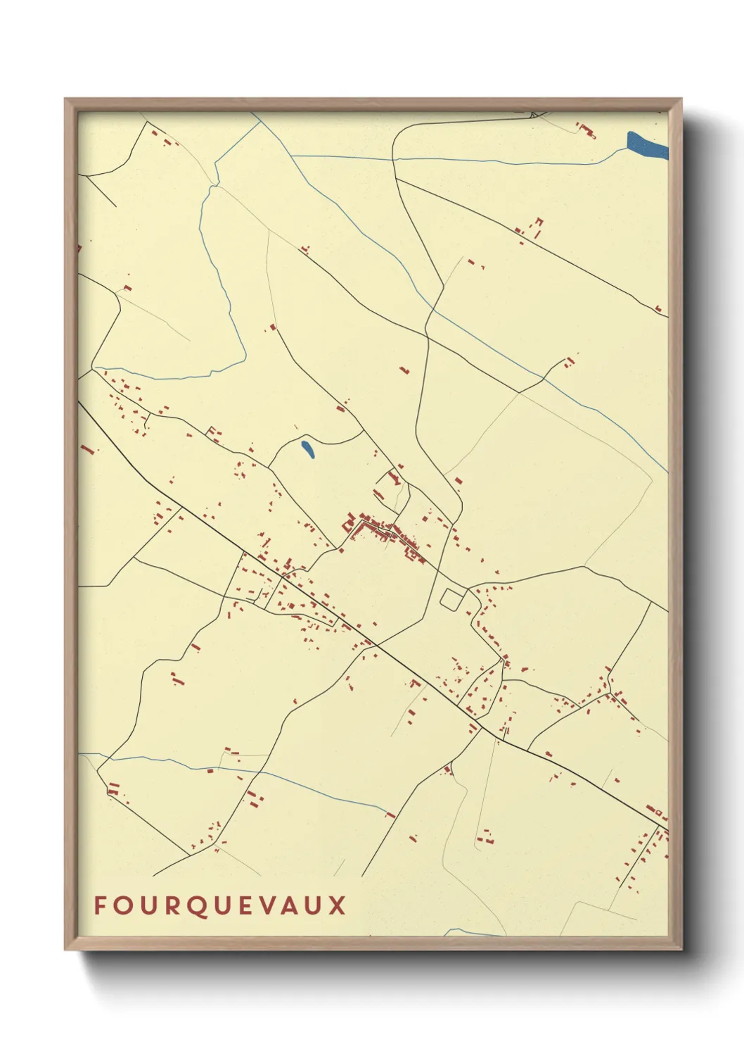 Une affiche de carte sur Fourquevaux