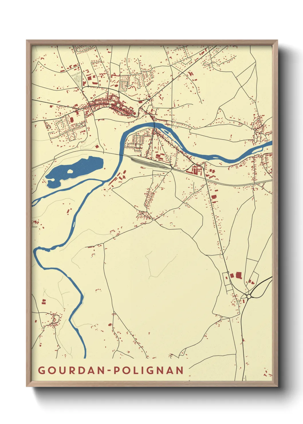 Un poster carteGourdan-Polignan