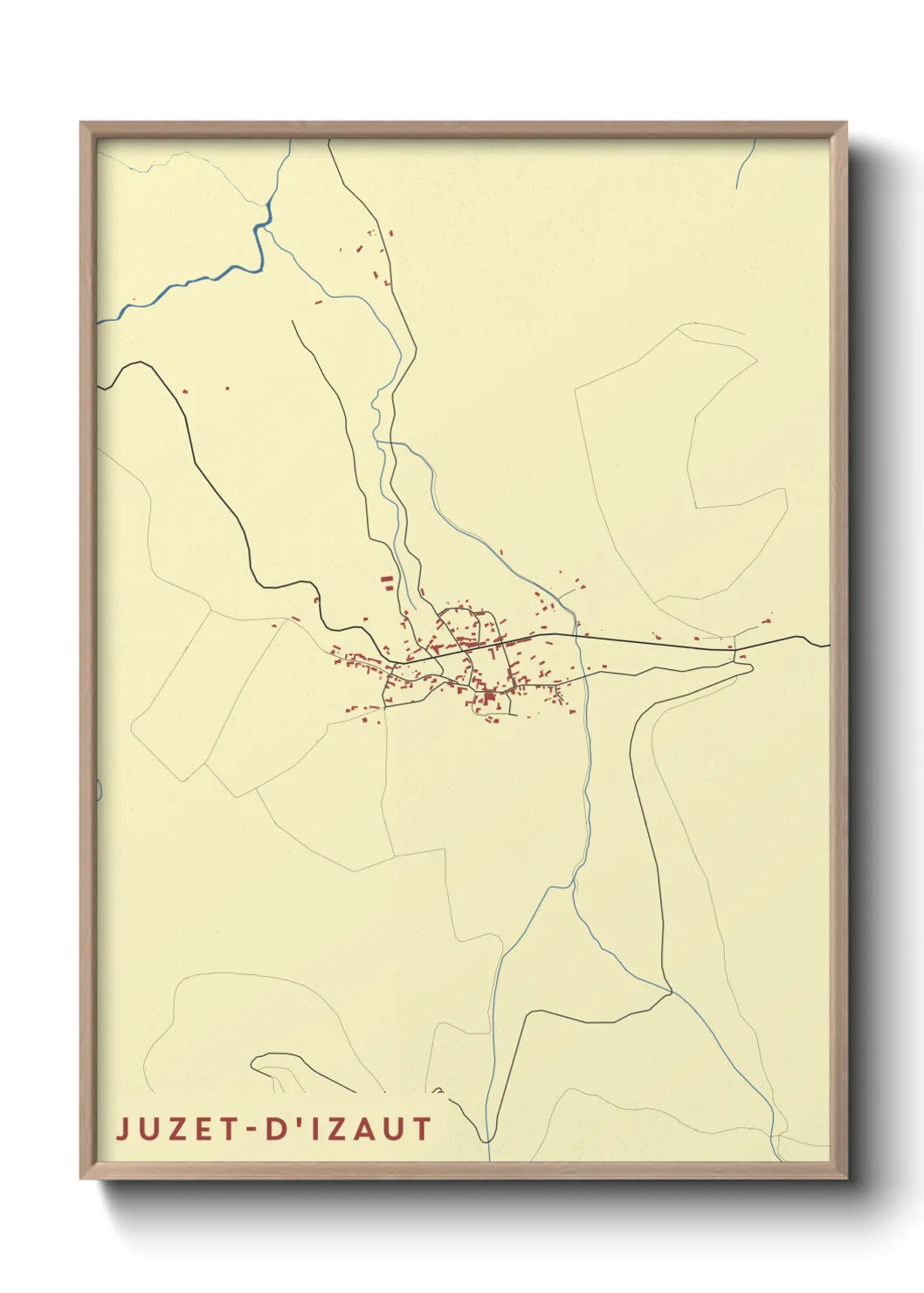 Une affiche de carte sur Juzet-d'Izaut