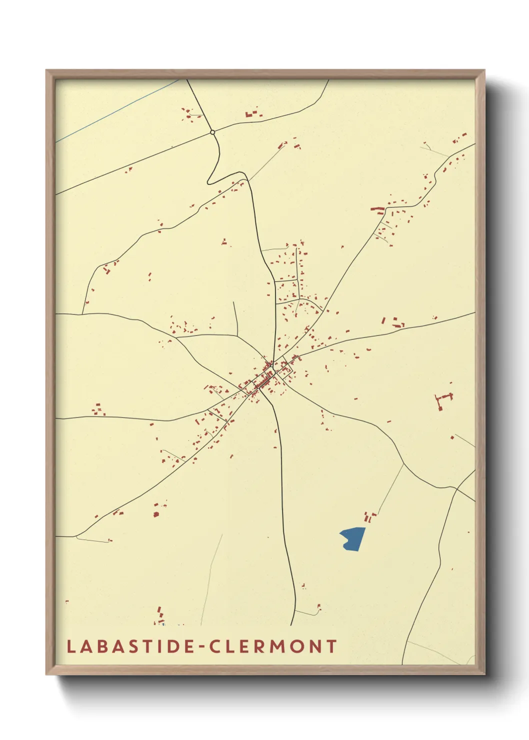 Une affiche de carte sur Labastide-Clermont