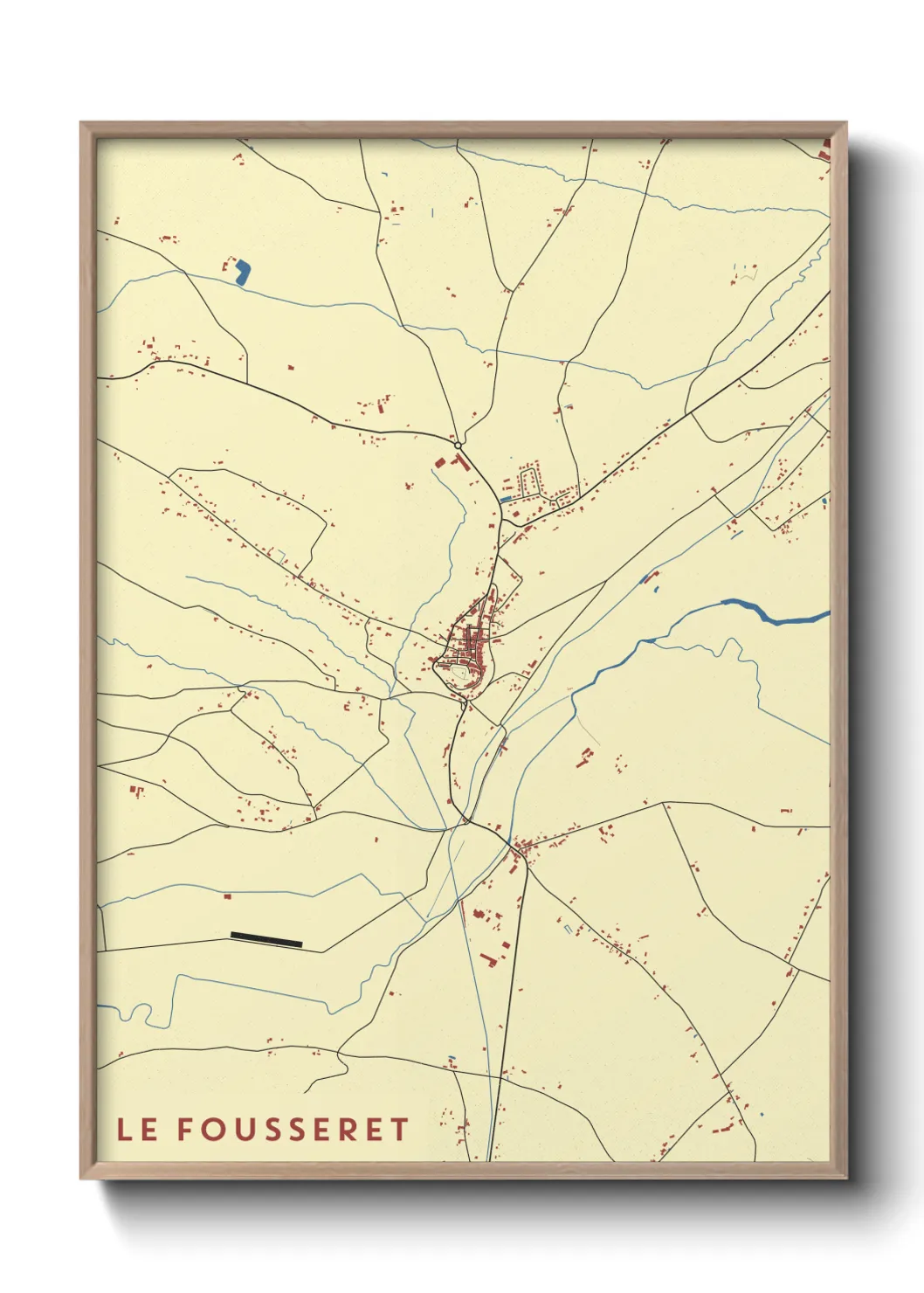 Une affiche de carte sur Le Fousseret