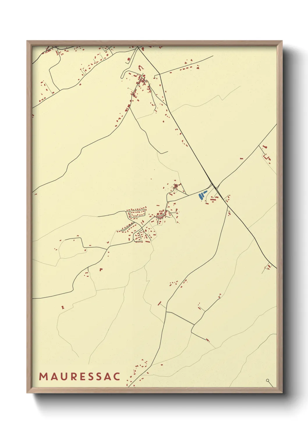 Une affiche de carte sur Mauressac