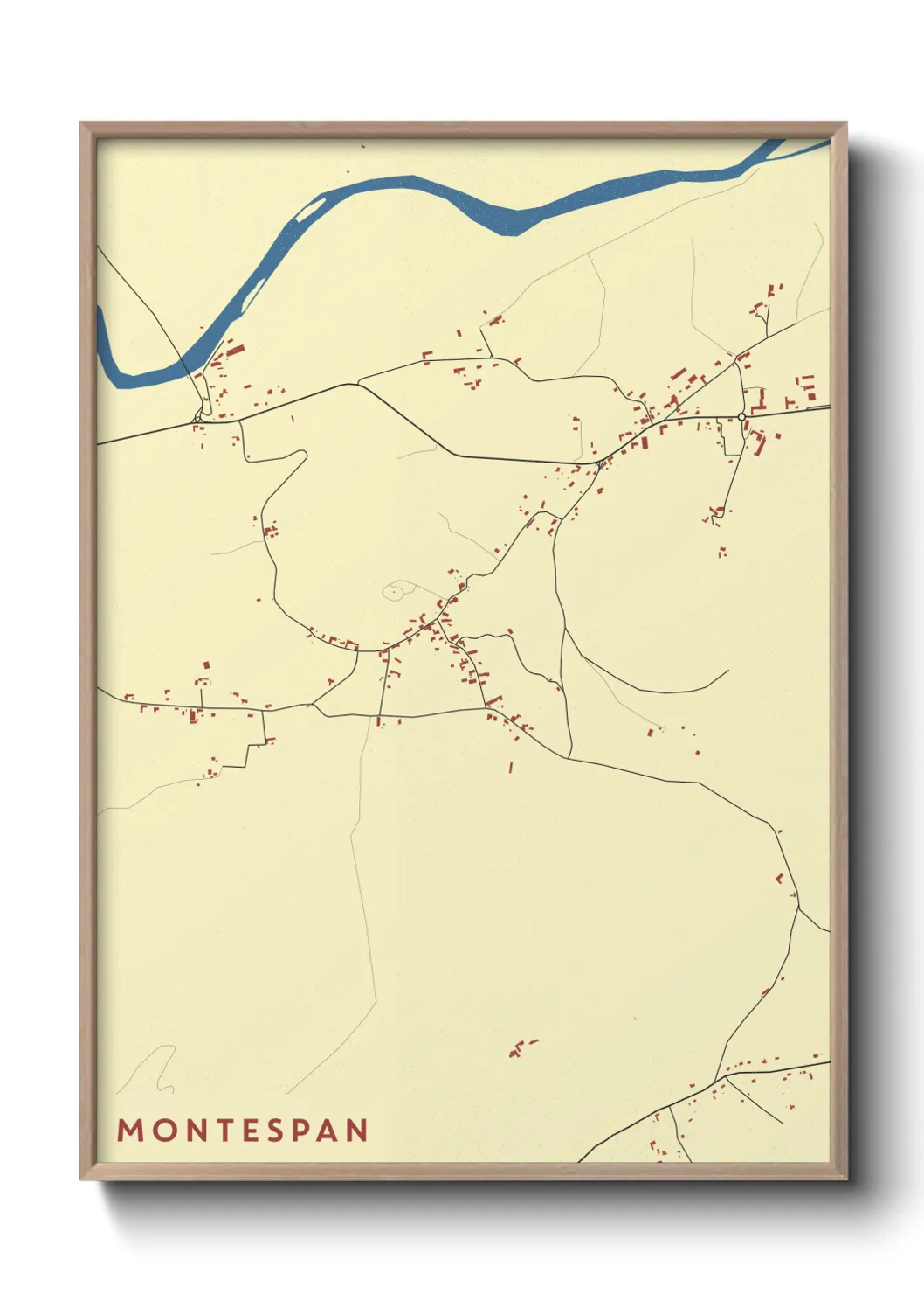 Une affiche de carte sur Montespan