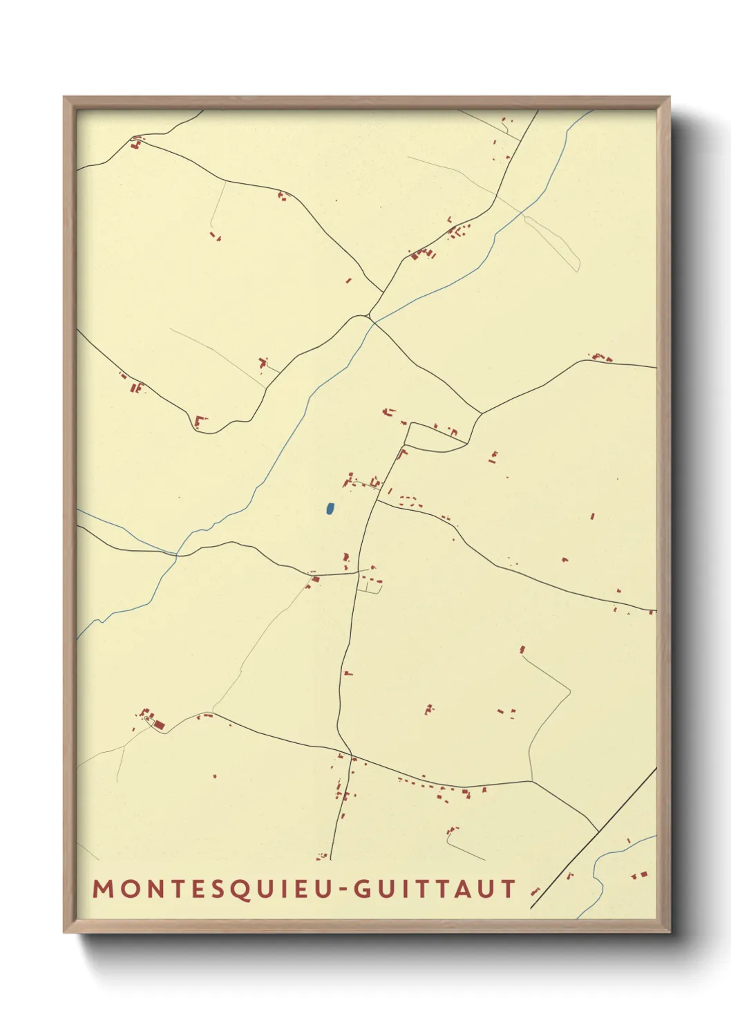 Un poster carteMontesquieu-Guittaut