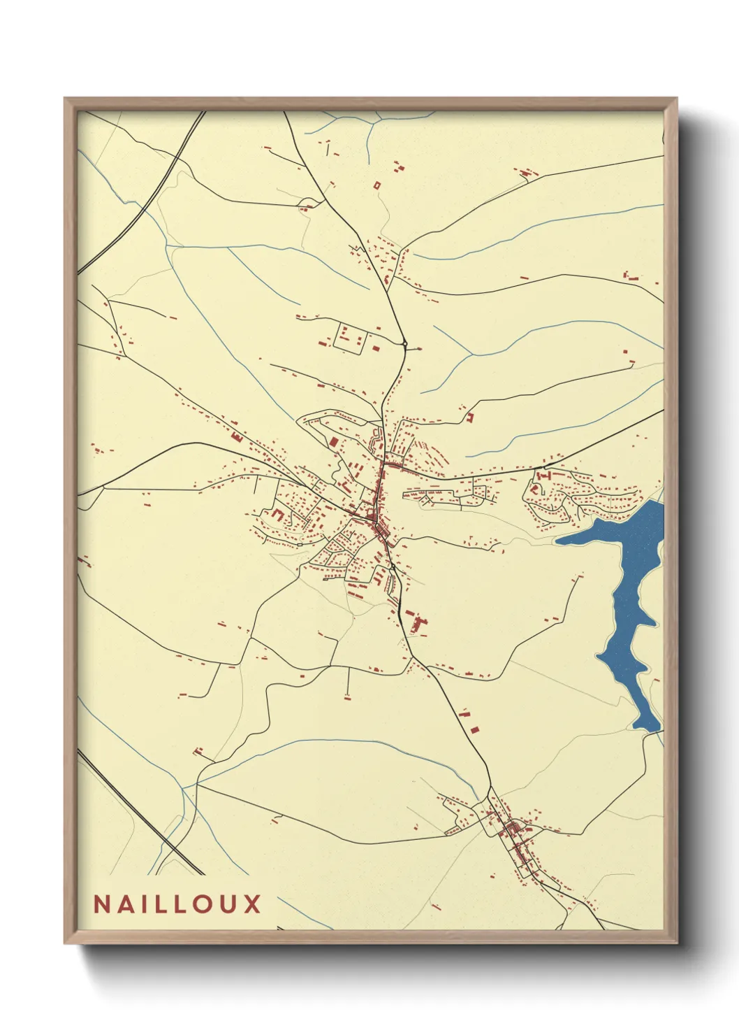 Une affiche de carte sur Nailloux