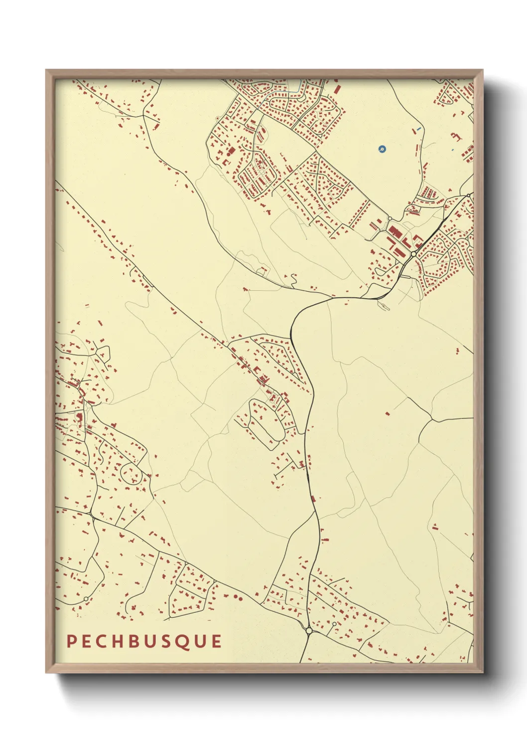 Une affiche de carte sur Pechbusque