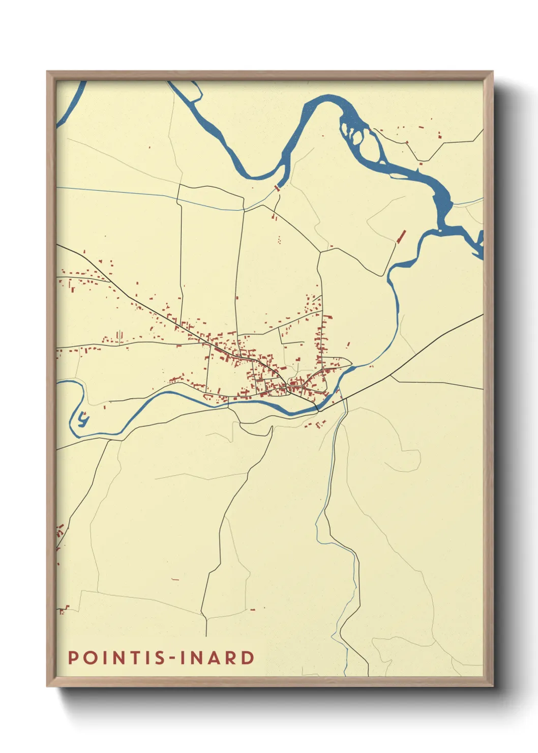 Une affiche de carte sur Pointis-Inard