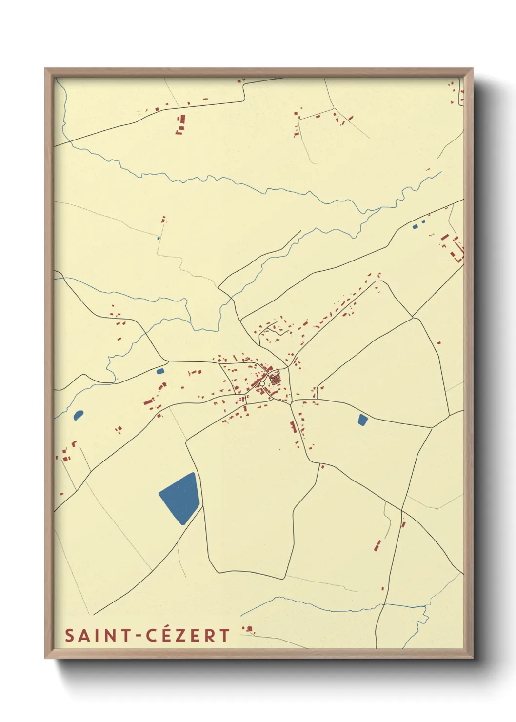 Un poster carteSaint-Cézert