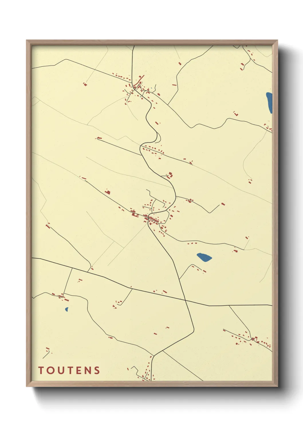 Une affiche de carte sur Toutens
