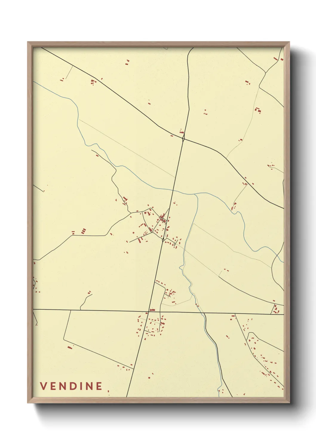 Une affiche de carte sur Vendine