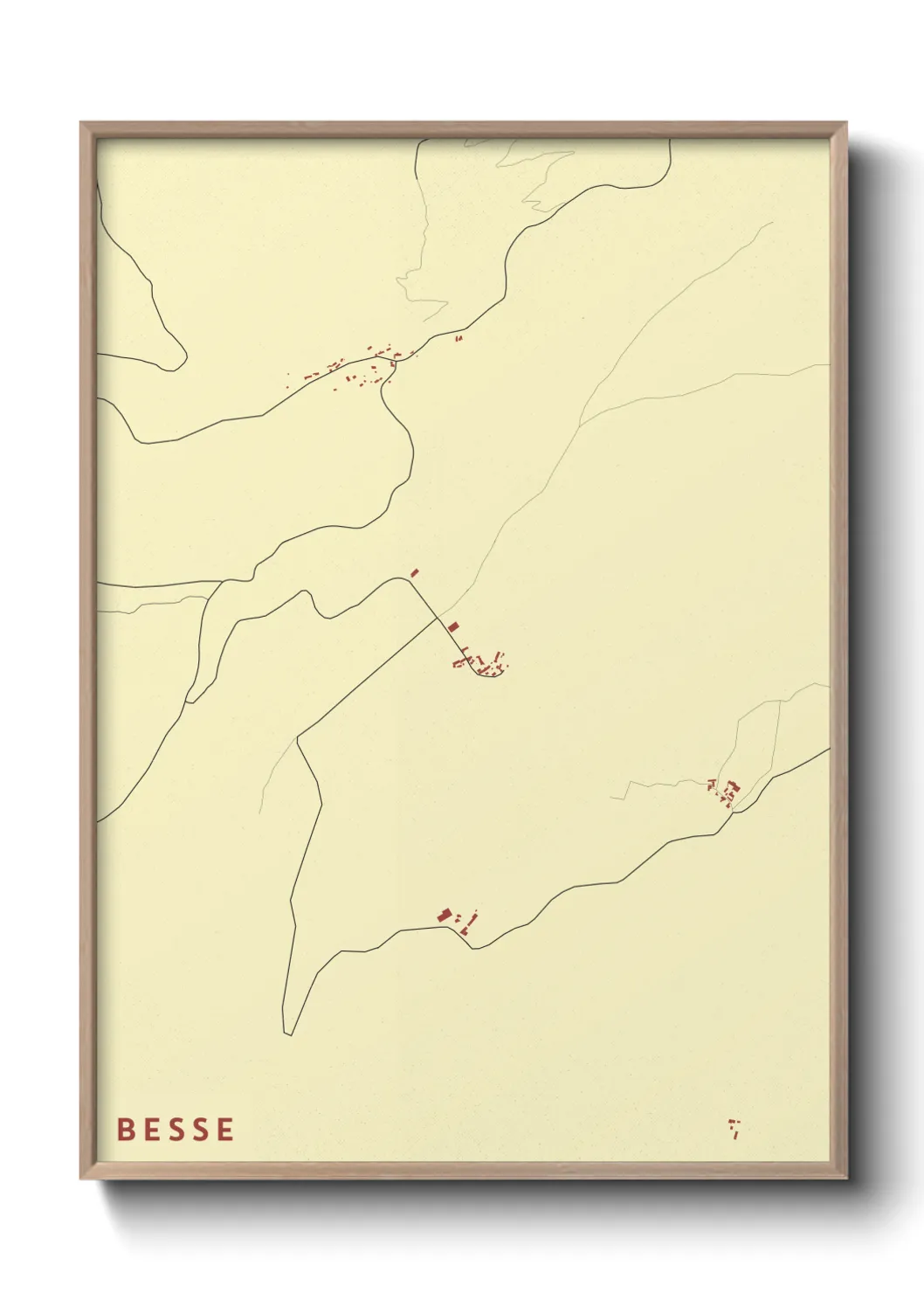 Une affiche de carte sur Besse