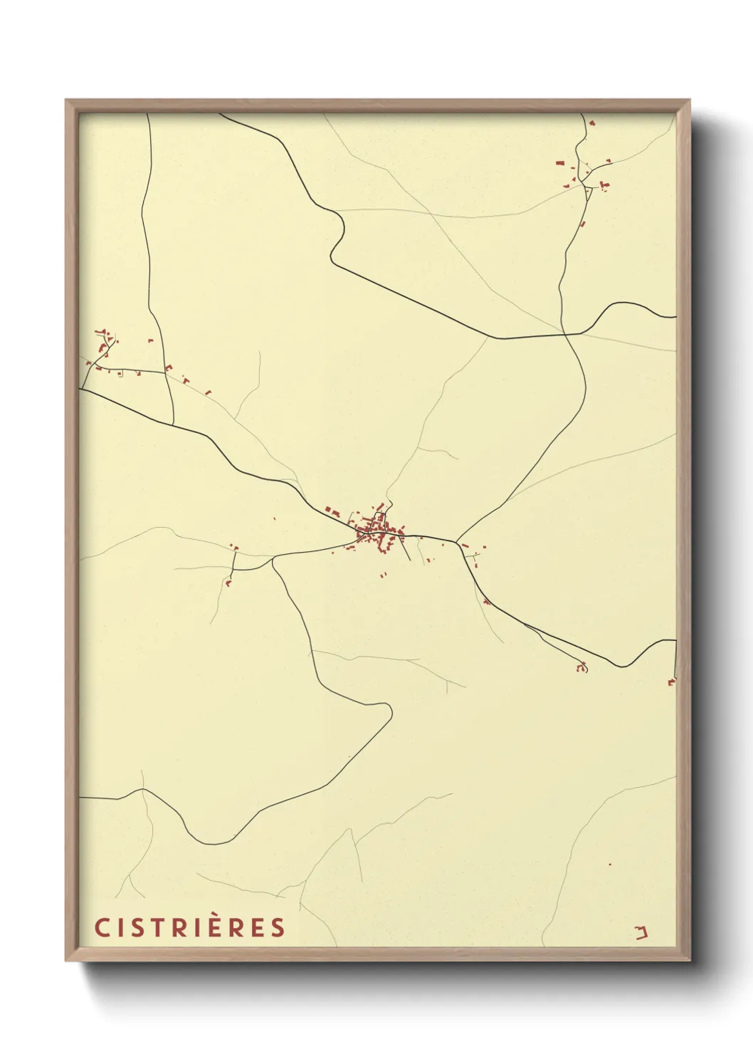 Une affiche de carte sur Cistrières