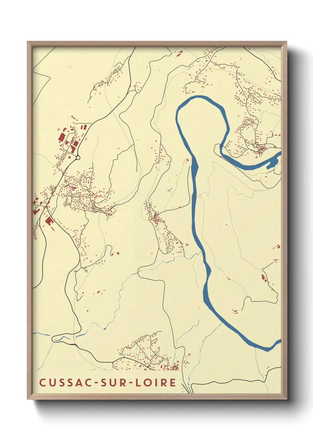 Un poster carteCussac-sur-Loire