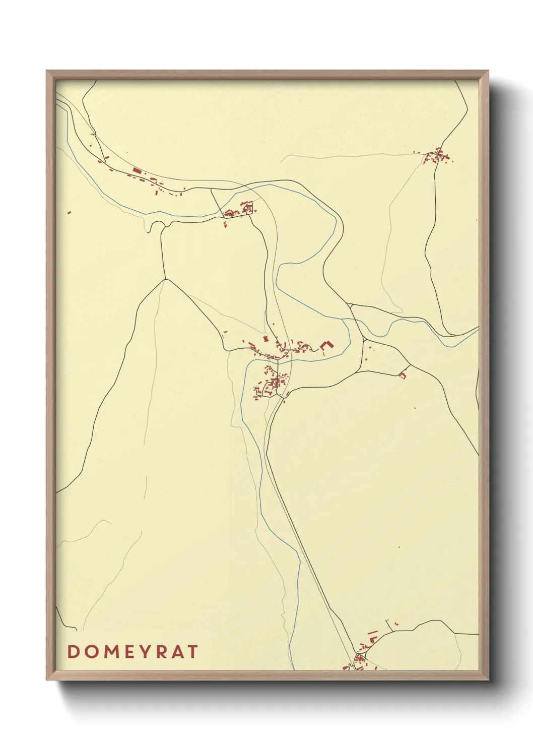 Une affiche de carte sur Domeyrat