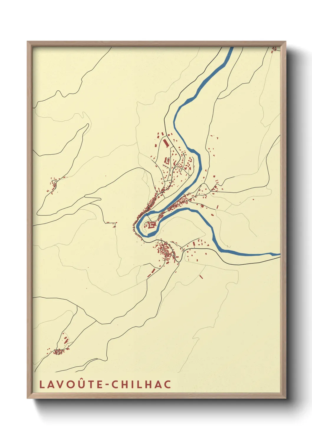 Un poster carteLavoûte-Chilhac