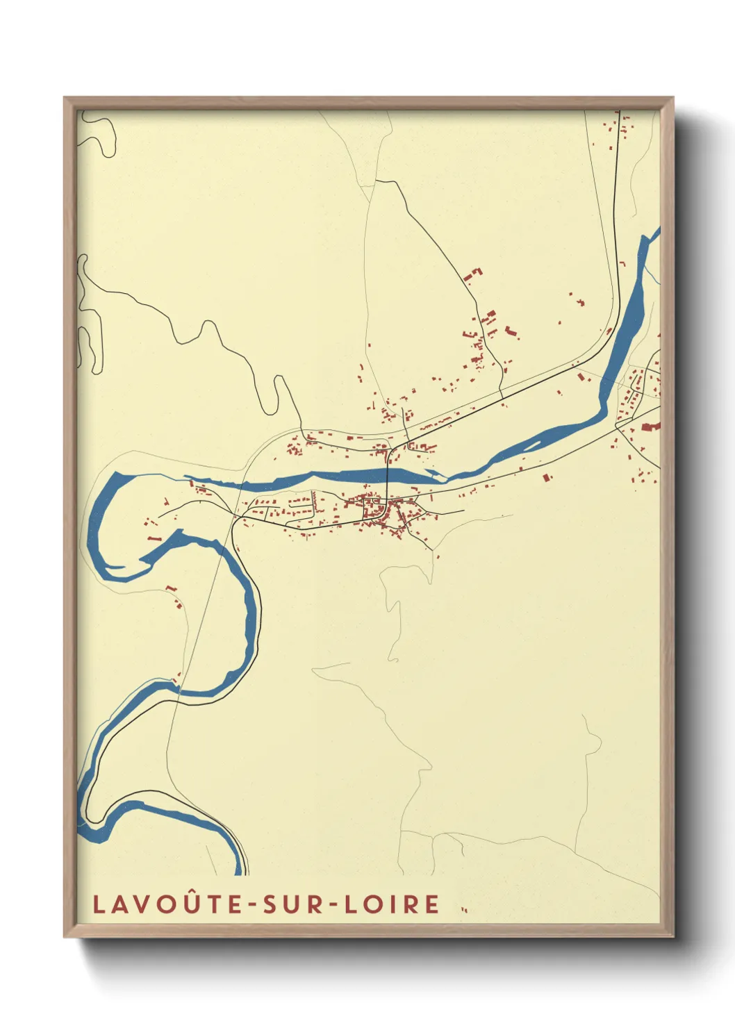 Une affiche de carte sur Lavoûte-sur-Loire