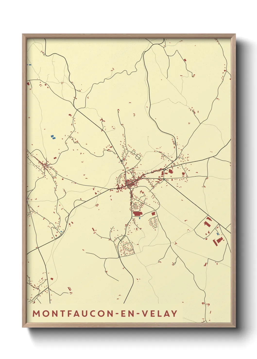 Un poster carteMontfaucon-en-Velay