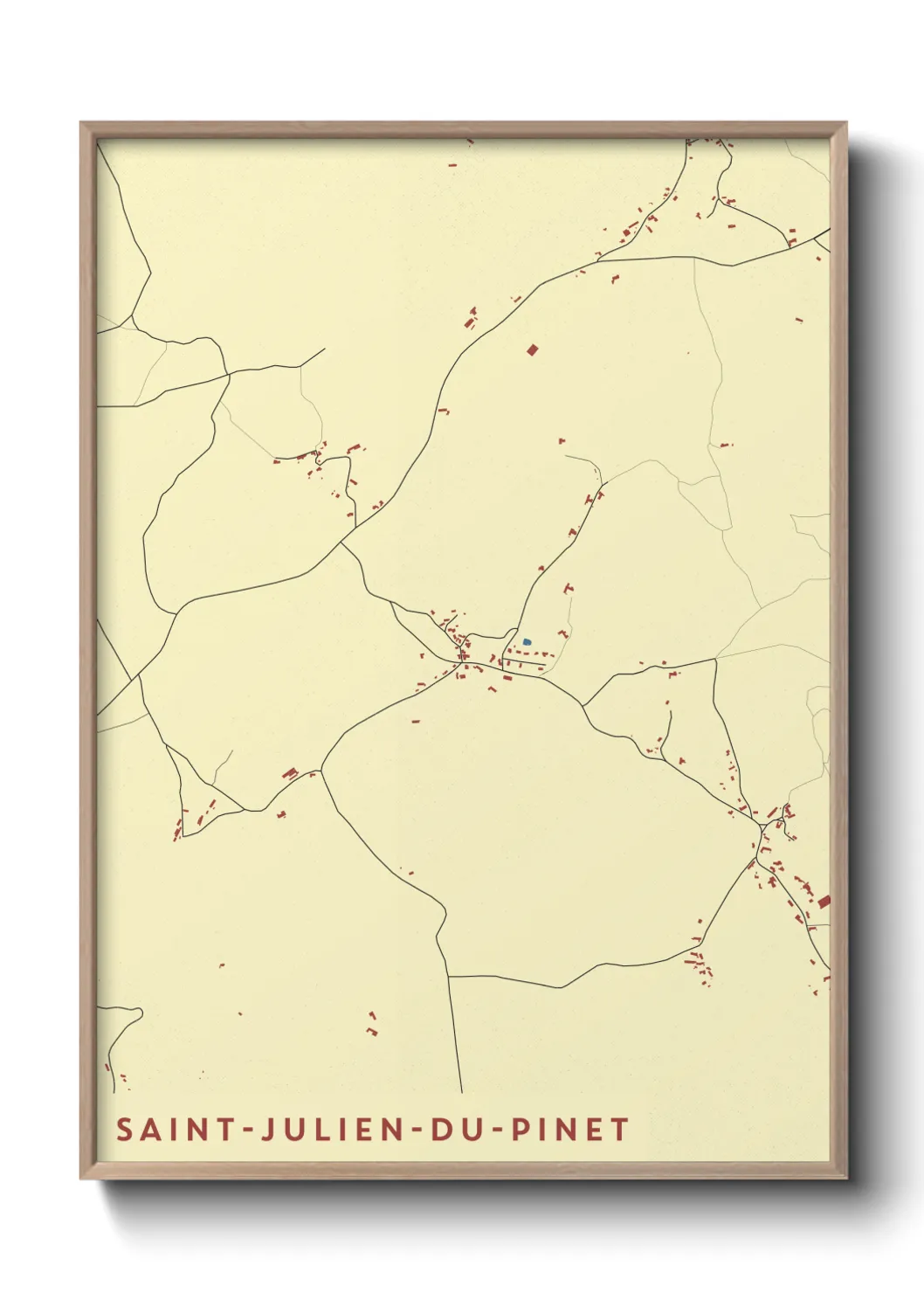 Un poster carteSaint-Julien-du-Pinet