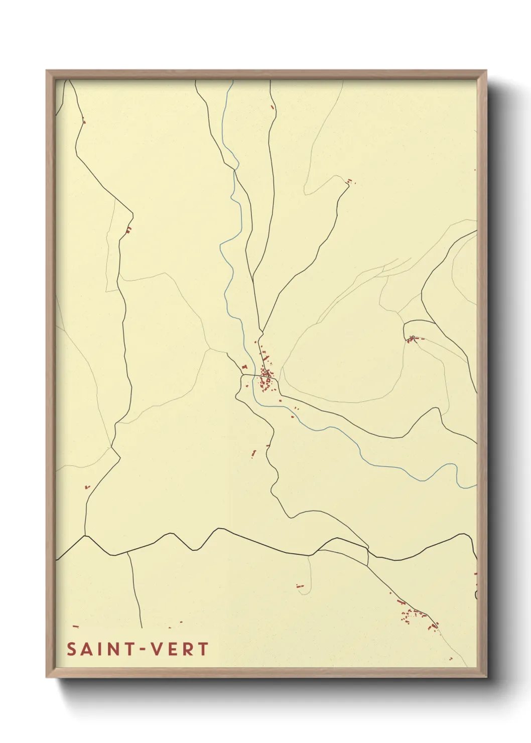 Une affiche de carte sur Saint-Vert