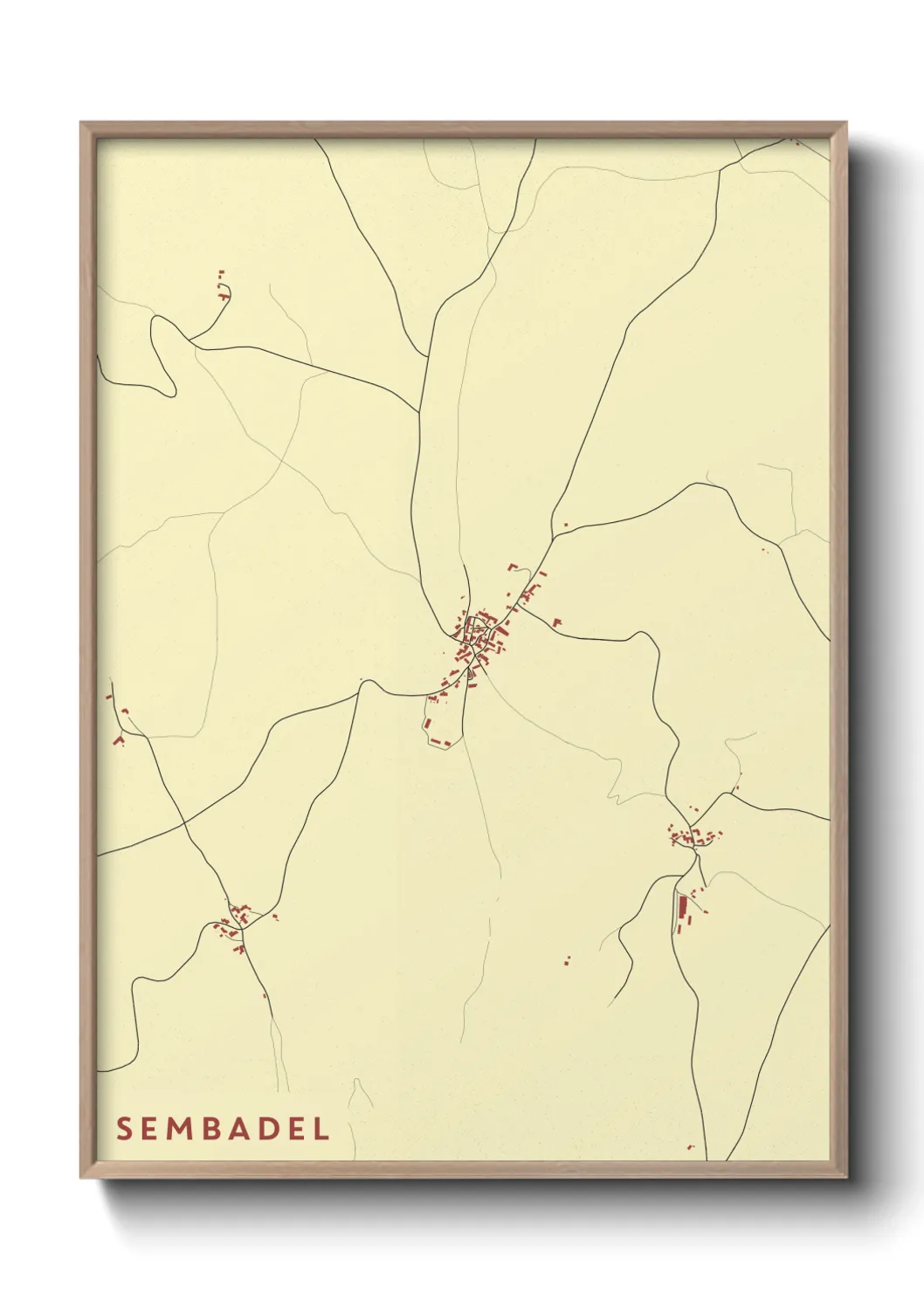 Une affiche de carte sur Sembadel