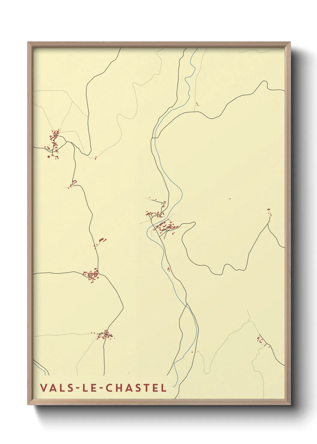 Un poster carteVals-le-Chastel